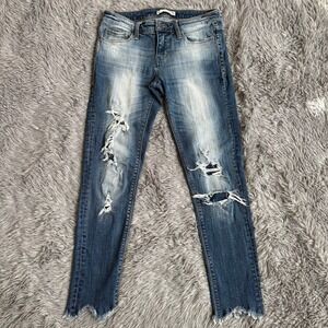 Daytrip Lynx Ankle Skinny Jean Distressed Women's 27 Waist Buckle Jeans